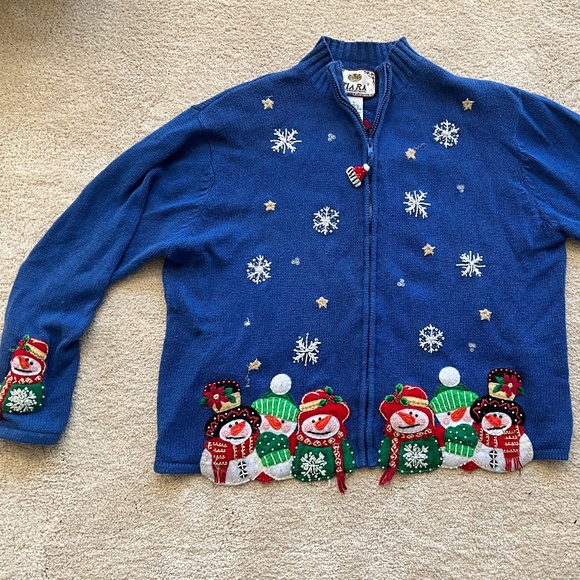 Tiara Vintage Christmas Tacky Sweater L - Picture 1 of 6